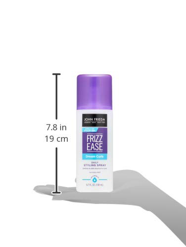 John Frieda Anti Frizz,Frizz Ease Dream Curls Daily Styling Spray for Curly Hair,Magnesium-enriched Formula,6.7 Oz,(Pack of 6)