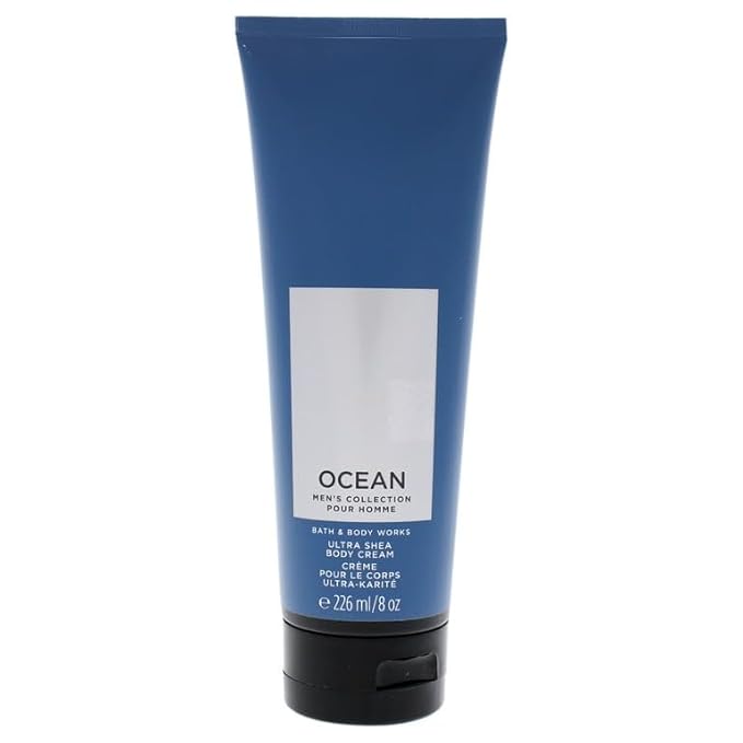 Bath and Body Works Hyaluronic Acid Body Cream For Men 8 Ounce (Ocean)