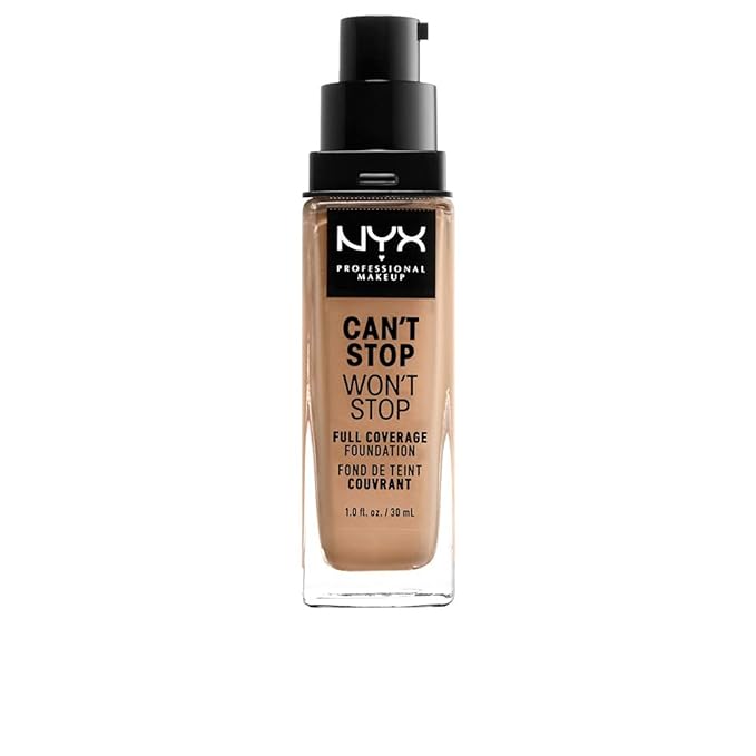 NYX PROFESSIONAL MAKEUP Can't Stop Won't Stop Foundation, 24h Full Coverage Matte Finish - Neutral Buff