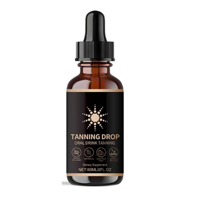 2Fl Oz Sunless Tanning Drops To Drink, Bronzing Tanner for Face and Body, Long-Lasting Tans Without Sun, Enhancing Natural Skin Tone for All Skin Types
