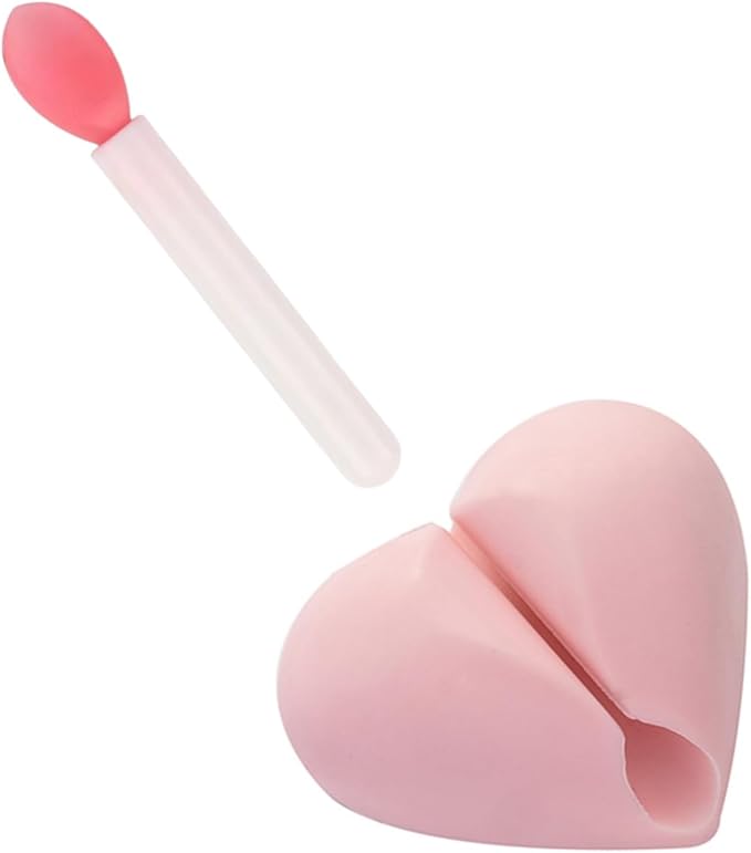 Lip Brush Holder,Lip Balm Brush Organizer Compatible with LANEIGE Lip Sleeping Mask,Silicone Sleeve Protector Cover for Lip Brushes(White & Pink & Purple)