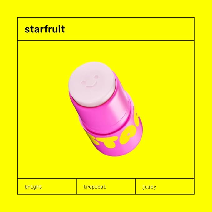 Starface Star Balm Starfruit, Hydrating Lip Moisturizer with Shea Butter, Cocoa Butter, and Coconut Oil, Juicy Starfruit Flavor (0.15 oz)