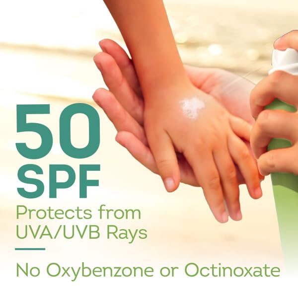 Kids Sunscreen Spray SPF 50, Broad Spectrum UVA/UVB Protection, Water Resistant 80 Minutes, Continuous Spray, Twin Pack, 2 x 5.5 oz