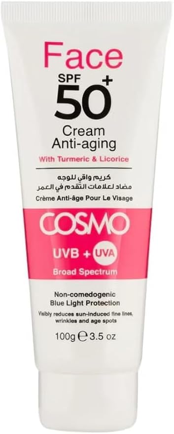 Anti Aging Sunscreen Face Cream 100g | 3.38 fl.oz, SPF 50 | UVA/UVB Protection | for Men and Women