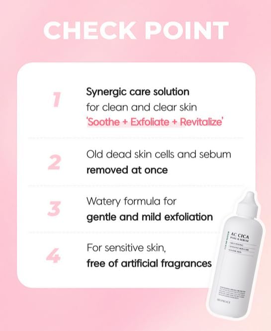 Deoproce AC CICA Calming Boosting Toner 150ml + Pore & Sebum Clear Water 150ml Duo – Korean Skin Care for Hydration and Oil Balance