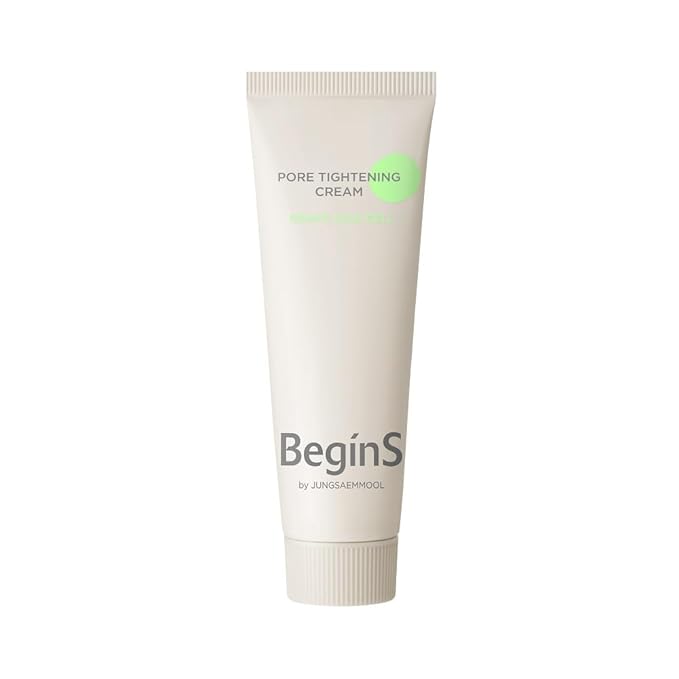 Begins by JUNGSAEMMOOL Pore Tightening Cream 1.69 Fl Oz, Grapeseed and Centella Complex for Pore Density Improvement, Sebum Balance, Lightweight Water Cream Texture, Vegan Formula, Korean Skincare