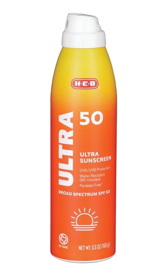 HEB Sunscreen Spray SPF 50 5.5oz - 1 Bottle (Ultra) Broad Spectrum
