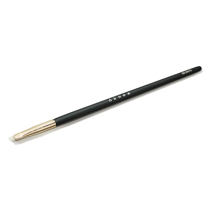 SOO ADOR okhee Edge Eye Brush NUN05 – Professional Korean Eye Makeup Brush, Slim Angled Precision Brush for Defining Eye Edges, Under Eye Shadow, Outer Corner & Soft Eyeliner