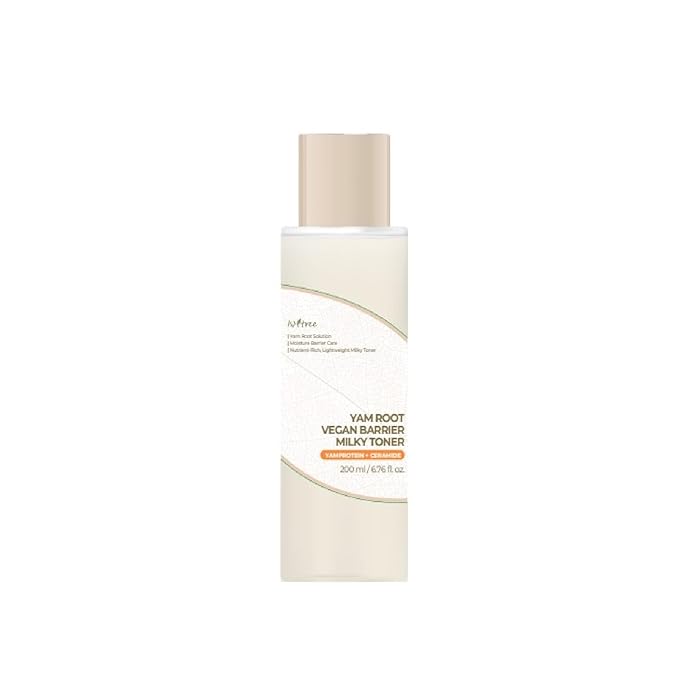 ISNTREE Yam Root Vegan Barrier Milky Toner 200ml 6.76 fl.oz – Hydrating Milky Toner | Moisture Barrier Care | Deep Layering Hydration | YamProtein & Ceramide Complex | Korean Skincare