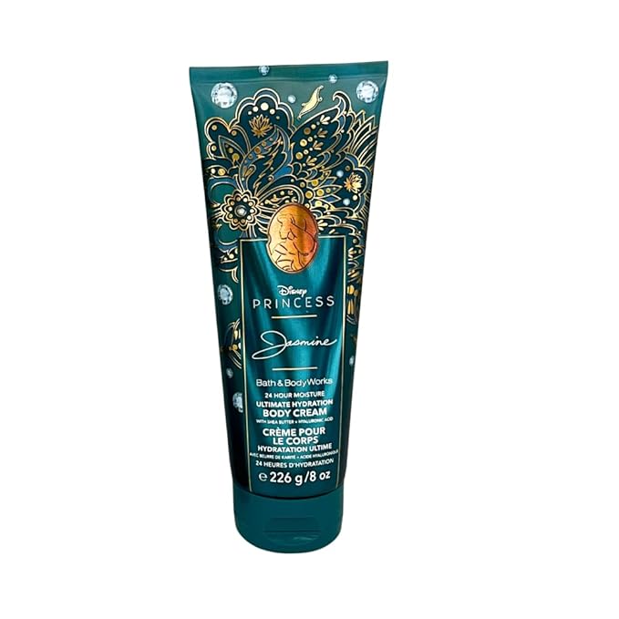 Bath & Body Works PRINCESS COLLECTION Ultimate Hydration Body Cream 2-piece Gift Set with a Bow for Holidays – Full Size – Limited Edition (Tiana & Jasmine)