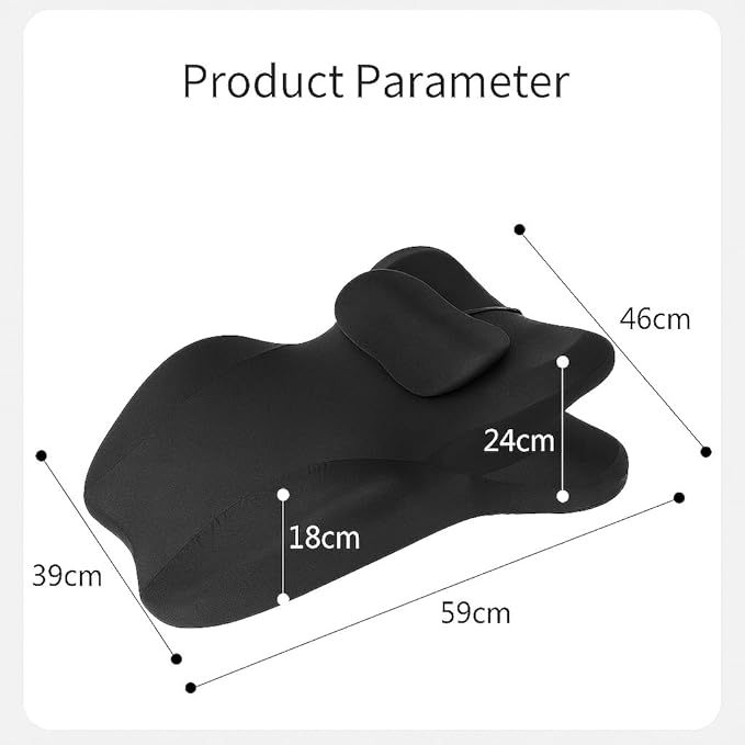 Ergonomic Memory Foam Wedge Pillow, 27° Angled Support for Neck and Waist, Multi-Position Support Pillow (Blue)