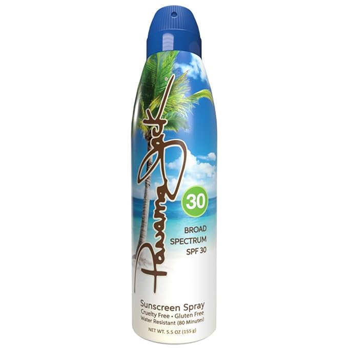 Panama Jack Continuous Spray Sunscreen - SPF 30, Broad Spectrum UVA/UVB Protection, PABA, Paraben, Gluten & Cruelty Free, Water Resistant (80 Minutes), 5.5 OZ (Pack of 12)