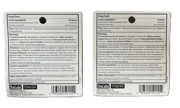 Chapped Lip Balm with SPF 15, 12 Hour Moisture Protection, 2 Count (2 Pack)