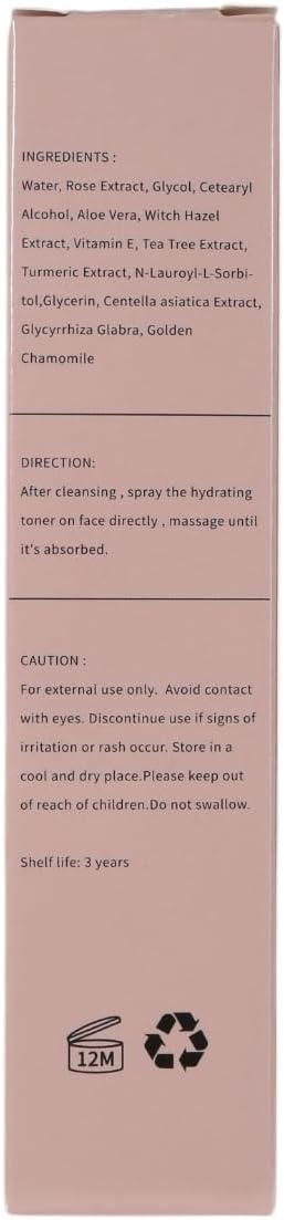 Toner for Face with Rose Water & Vitamin C – Hydrating Facial Toner for Women & Men – Alcohol-Free, Gentle Formula with Hyaluronic Acid & Antioxidants – for Sensitive & Dry Skin