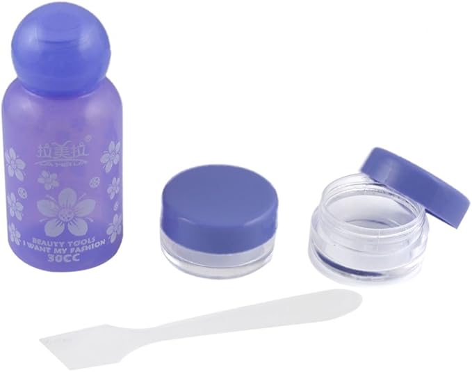 4 in 1 30ml Purple Cream Toner Bottle Cosmetic Makeup Tool Set (id: 05c 5e5 bc1 ac8 6d6