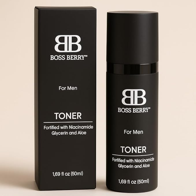 Refining Essence Daily Facial Toner for Men for Men with Niacinamide, Glycerin, Aloe, Trehalose and Potent Botanical Extracts – Hydrating, Pore-Refining, Skin-Balancing 1.69 Fl Oz