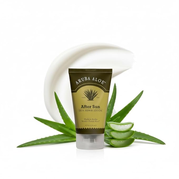 Aruba Aloe After-Sun Skin Repair Lotion - Hydrating and Soothing - Enriched with Aloe Vera - 4 oz tube