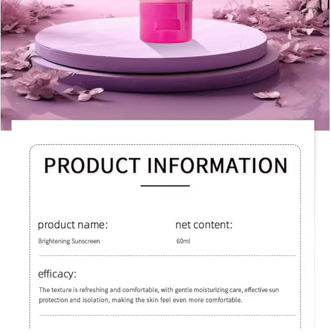 Rose Sunscreen Cream SPF 90 Face & Body Sun Protection Lotion Moisturizing Hydrating Sunscreen for Daily UV Protection Lightweight Skin Care for Outdoor Use