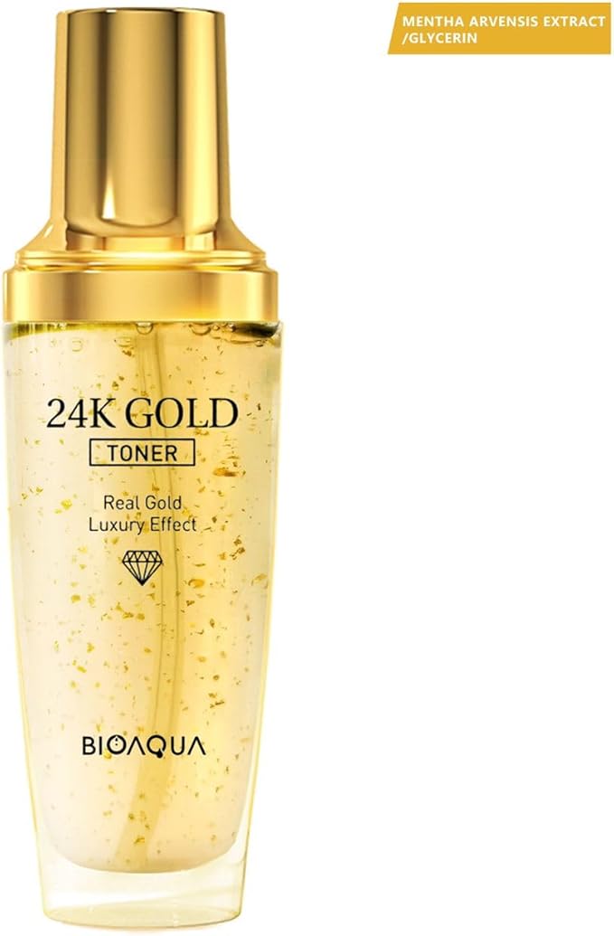 24K Gold Luxury Facial Toner, 100ml, Real Gold Effect