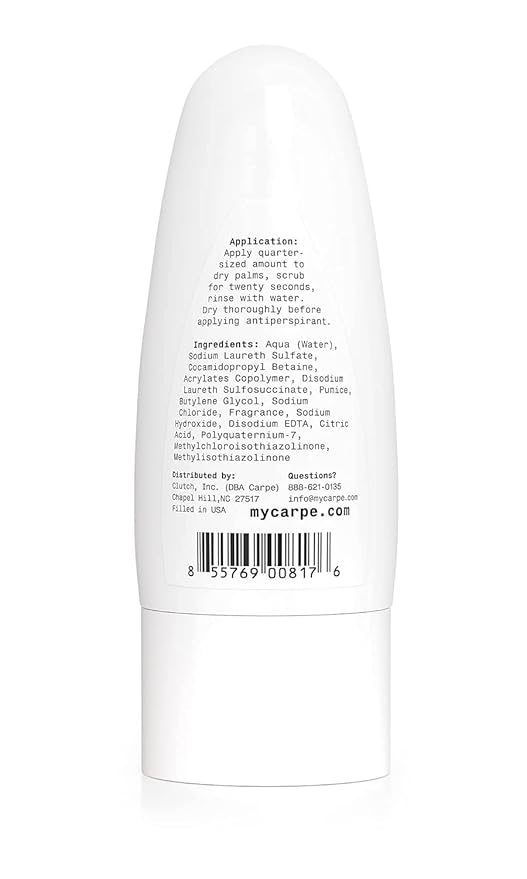 Carpe Exfoliating Underarm Scrub with Odor Protection, Underarm Exfoliator to Improve Deodorant Performance - Energizing Minty Fresh Smell - Armpit Scrub for Women and Men (2 Pack)