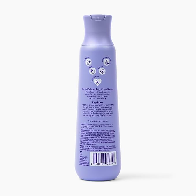 V&Co. Wave Babe Wavy Hair Conditioner – Sulfate Free & Paraben Free Moisturizing Hair Care with Rice Protein & Peptides for Hydration, Frizz Control & Wave Definition – 12 fl oz