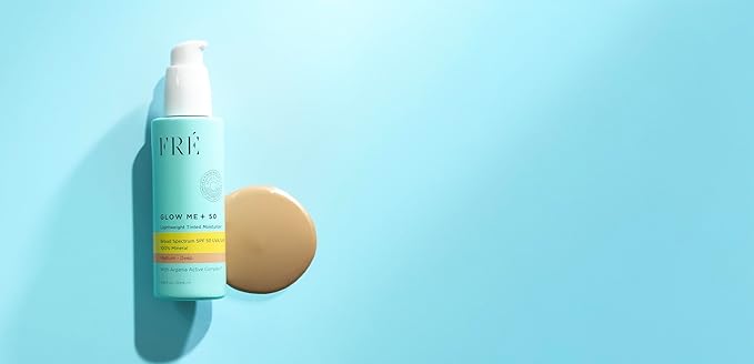 FRÉ Glow Me Tinted SPF 50 Facial Moisturizer (Medium - Deep) – 3-in-1 tinted mineral SPF 50 moisturizer, Made with 100% non-nano zinc oxide