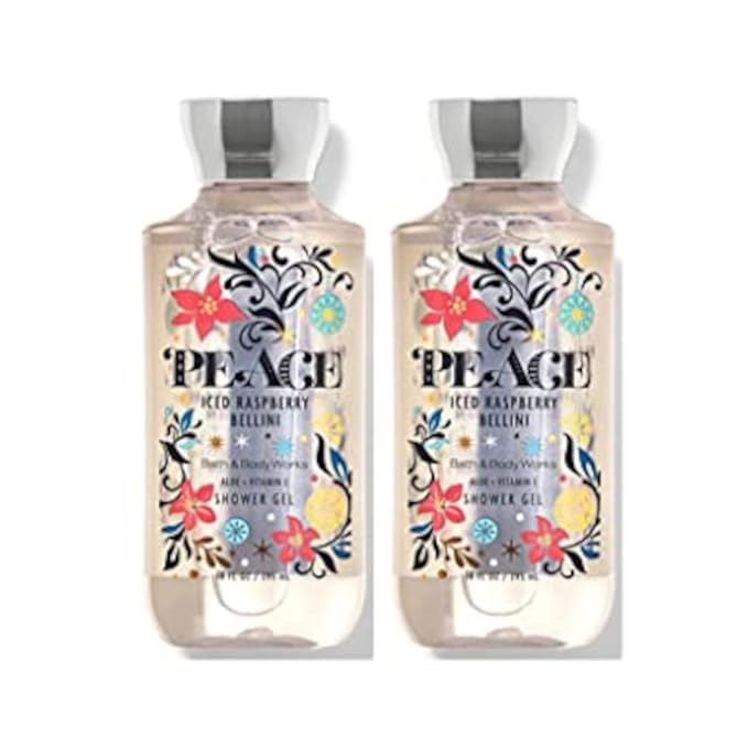 Bath & Body Works Shower Gel Gift Sets For Women 10 Oz 2 Pack (Iced Raspberry Bellini)