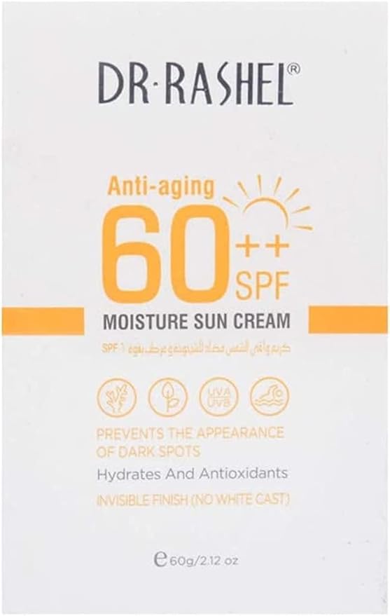 DR.RASHEL Dr Rashel Anti Aging 60++ SPF Moisture Sun Cream, Size 60g, 2.12 Oz (Pack Of 1)