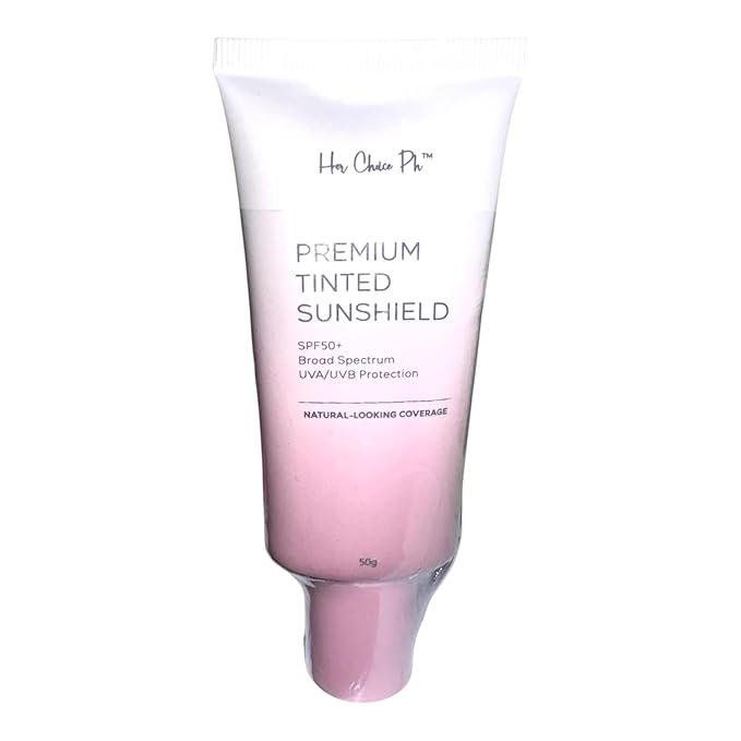 Her Choice PH Premium Tinted Sunshield SPF 50 PA+++ | Broad Spectrum UVA/UVB Protection (50g)