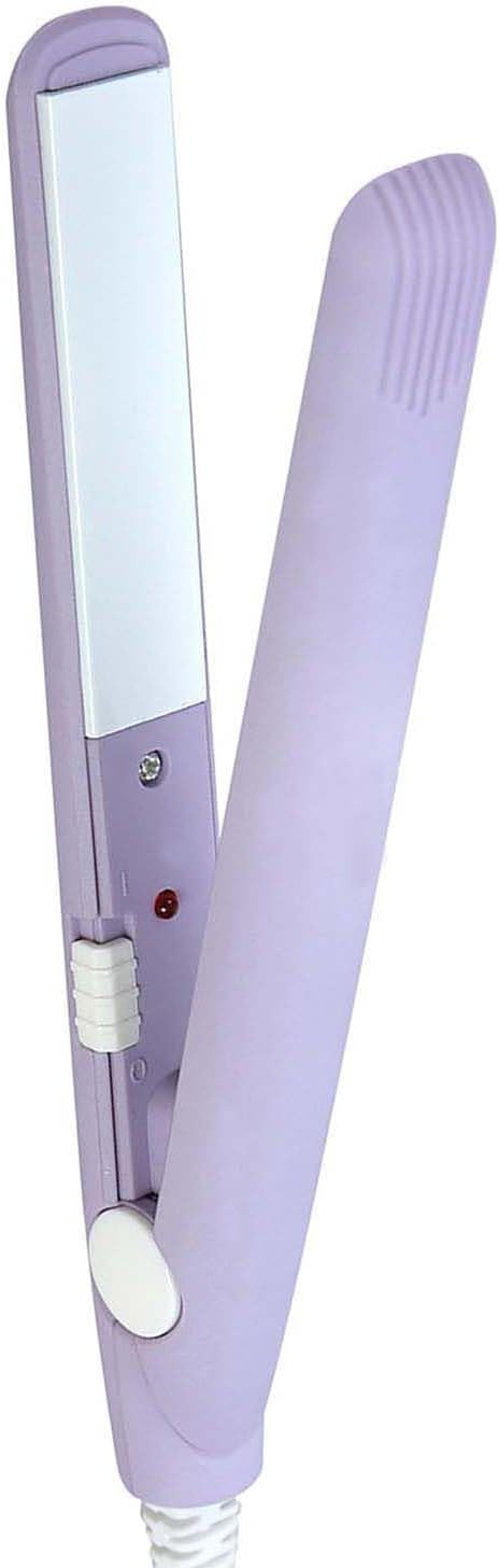 Mini Hair Straightener Hair Flat Iron (Purple) 100-240V 20W US Plug Hair Flat Iron Ceramic Tourmaline Plate 1m Wire Length with Storage Box