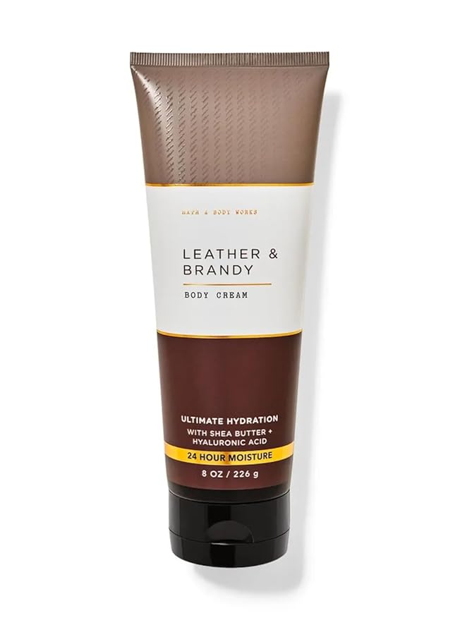 Bath and Body Works Body Cream Men 8 oz (Leather & Brandy)