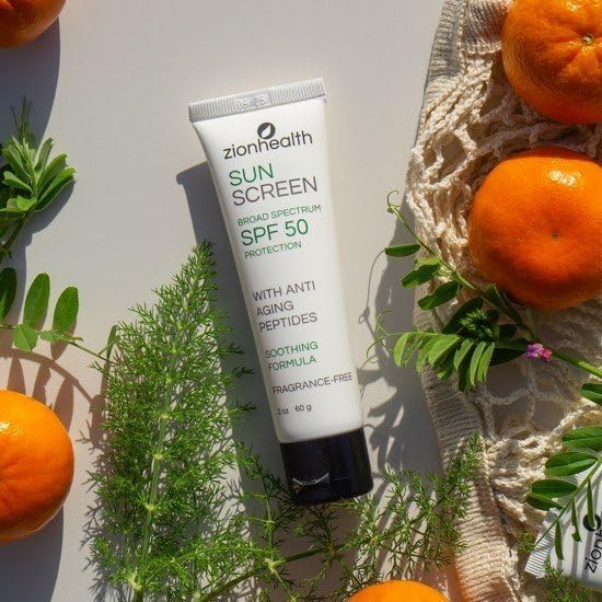 Adama Minerals Zion Health Sun Screen Broad Spectrum SPF 50 Protection 2 oz Tube