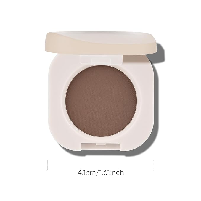 KYDA Coffee Brown Matte Single Eyeshadow, Matte Dark Brown Eyeshadow for Eyes and Brow, Ultra-fine Lightweight, Crease-proof High Pigmented Formula, Korean Mini Eyes Makeup, Mocha
