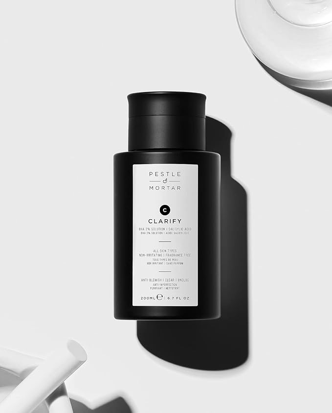 Pestle & Mortar Clarify 2% Salicylic Acid Toner, Acne Treatment and Clear Breakouts, Facial Exfoliant to removes Excess Oil, 6.76 oz
