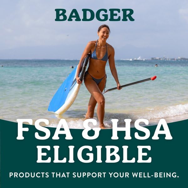 Badger SPF 50 Daily Mineral Sunscreen with Zinc Oxide, 85% Organic, Lightweight & Easy to Apply, No White Cast, Moisturizing, Reef Safe, Vegan, Unscented, 4 fl oz