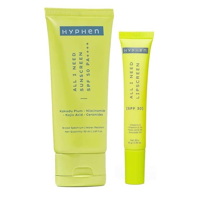 Hyphen All I Need Sunscreen Spf 50 Pa++++ & Lip Balm 30 Pa++ Combo