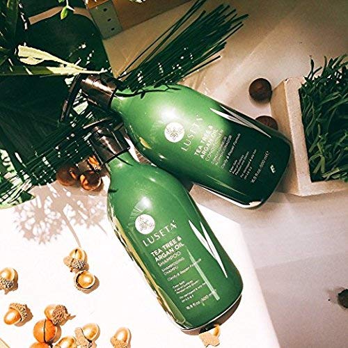 Luseta Tea Tree Oil Shampoo 33.8oz- Natural Anti Dandruff Treatment for Dry and Damaged Hair, Sulfate Free & Safe for Color Treated Hair