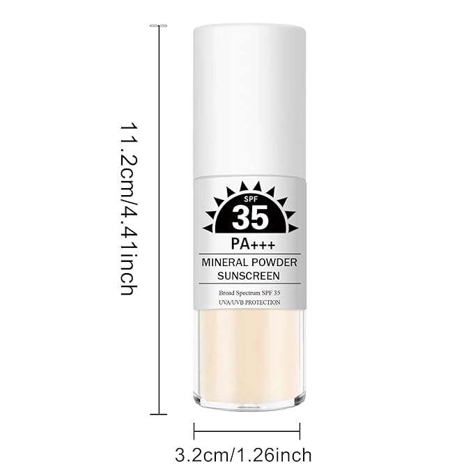 Mineral Sunscreen Powder for Scalp and Hair SPF 35 PA+++ Scalp Sunscreen Powder with Broad Spectrum UV Protection, Lightweight, No-Greasy, Easy to Apply, 1PC