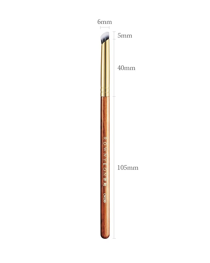 Desert Oak Series MicroBlur Tap Concealer - 6mm Finger-Tip Precision Brush for Tear Troughs & Acne Spots, Vegan Nylon, Bubinga Handle (CM 199)