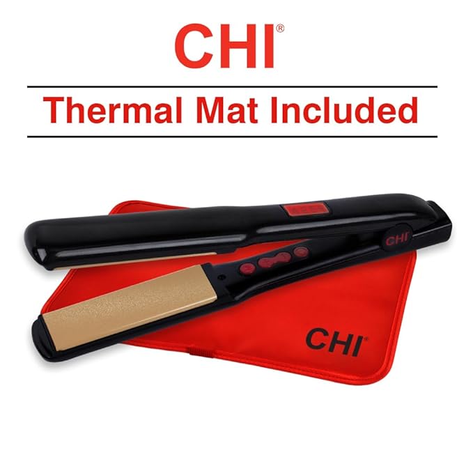 CHI G2 Titanium Infused Ceramic 1.25" Flat Iron Hair Straightener, Digital Temperature Control, Color-Coded Heat Settings for All Hair Types, Fast Heat-Up & Smooth Frizz-Free Finish
