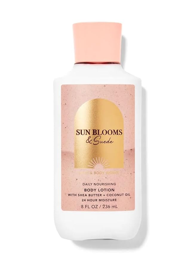 Bath & Body Works Sun Blooms & Suede Body and Hand Lotion Pack of, 8oz (Sun Blooms & Suede)