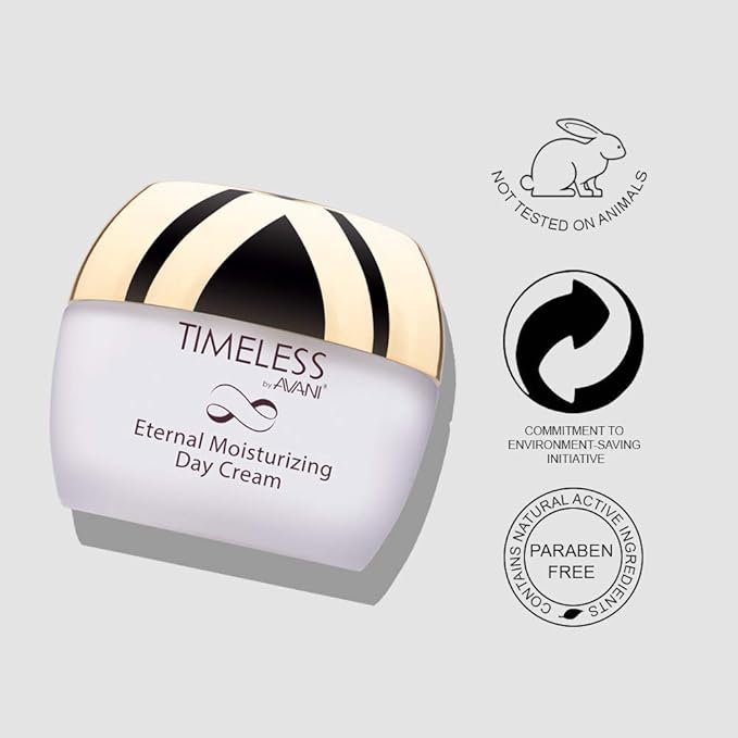 Avani Timeless Eternal Moisturizing Day Cream | Enriched with Collagen, Caviar, & Vitamin E | Smooths Wrinkles Leaving Skin Soft & Refreshed - 1.7 fl. oz.
