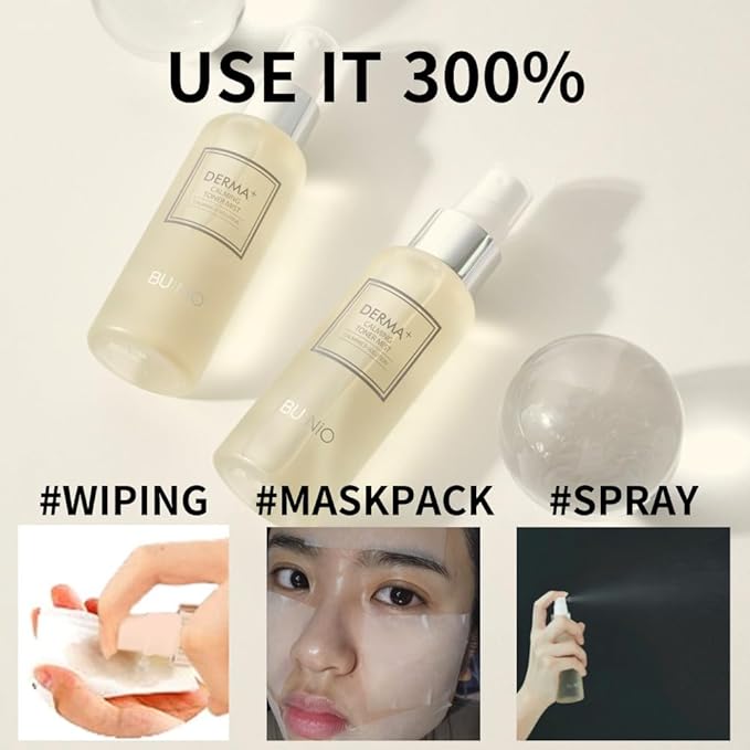 BU:NiO Soothing Toner Mist - Facial Spray with Skin Booster for Sensitive Skin,100ml /3.38 FL.Oz,Good Korean Skincare_ Clarifies & Wrinkle Improvement