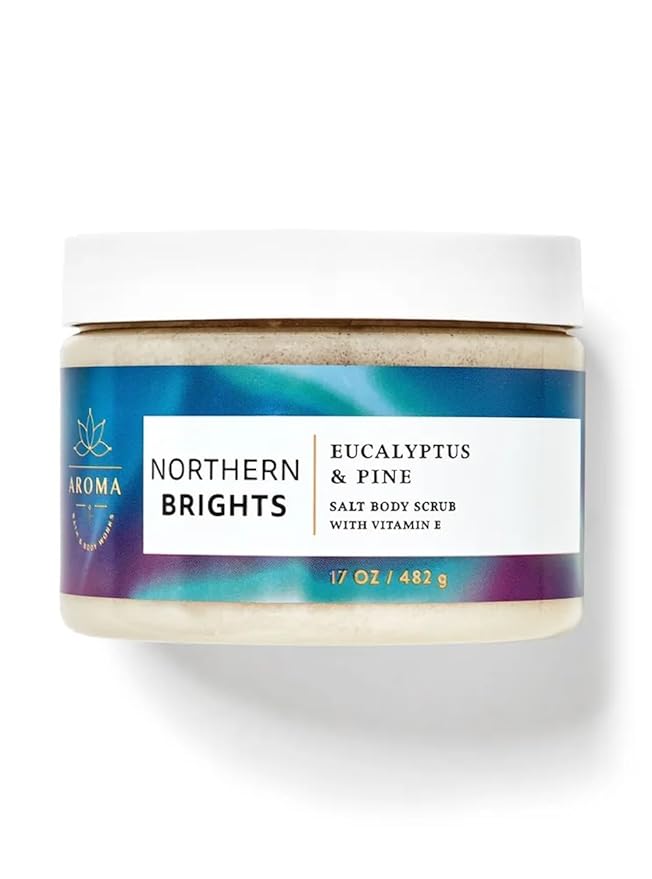 Bath and Body Works Aromatherapy Salt Scrub 17 Ounce (Northern Brights Eucalyptus & Pine)