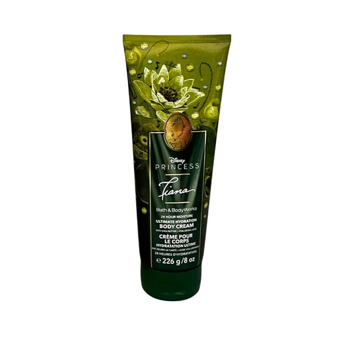 Bath & Body Works PRINCESS COLLECTION Ultimate Hydration Body Cream 2-piece Gift Set with a Bow for Holidays – Full Size – Limited Edition (Belle & Tiana)
