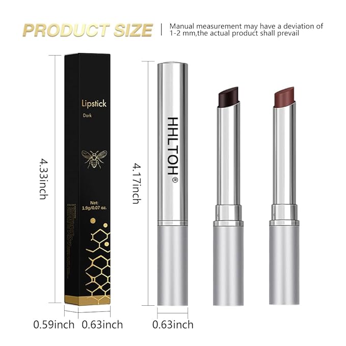 Honey Tinted Lip Balm Lipstick Set of 2, Nude + Black, Sheer Hydrating & Lightly Tinted Lip Color, Moisturizing Nourishing Lip Balm with Natural Black Cherry Tint, For All Skin Tones
