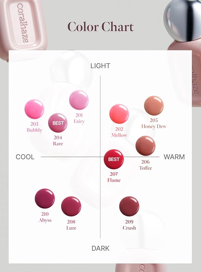 Dew Drop Tint #209 Crush 4.5g, Hydrating, Glossy, Lightweight Lip Stain with High-shine, Long Lasting Color with Moisturizing Lip Oil, Dewy Finish, Korean Beauty Makeup