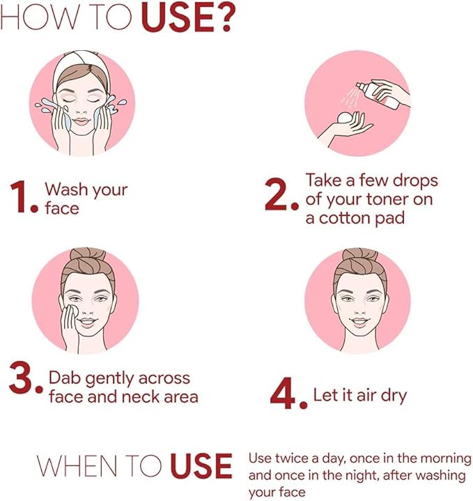 Good Vibes Rosehip Face Toner Spray | Skin Clarifying Toner for Dull, Impure & Uneven Skin Tone | Hydrates, Balances pH | Alcohol-Free, Paraben-Free | 4.05 Fl Oz (120ml)