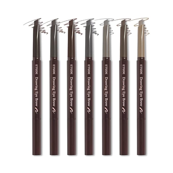 ETUDE Drawing Eye Brow, Eyebrow Pencil, Microblading, Long Lasting, Soft Textured Natural Daily Look, Korean Makeup, Beauty, Light Brown (0.008 Ounce)