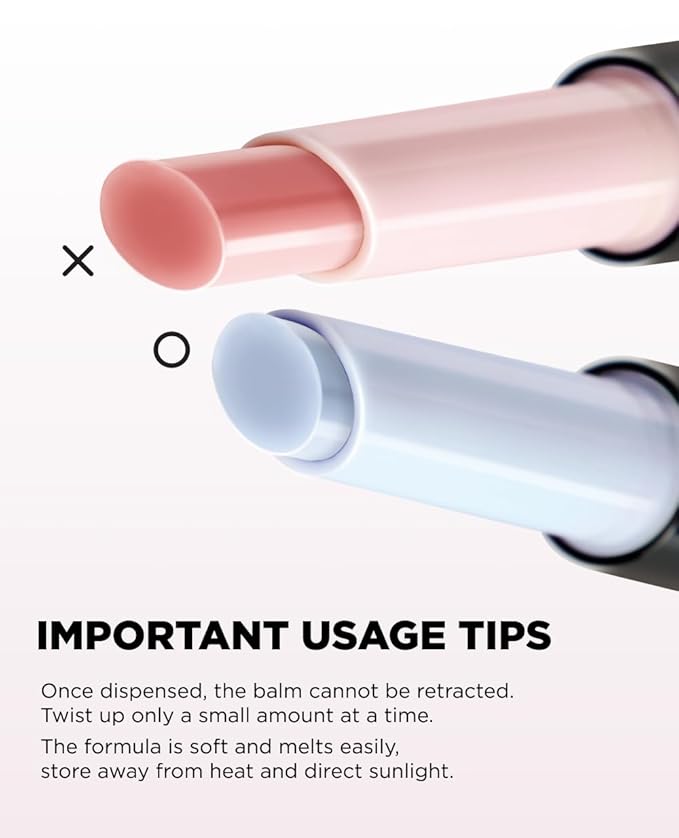 EITHER& Melting Syrup Balm (02 ICY BLUE), Korean Lip Balm, with Shea Butter & Plant-Derived Oils, Glossy, Non-Sticky, Transparent, Cooling Sensation, Glossy Finish (0.25 fl. oz.)